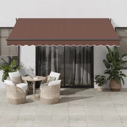 vidaXL vidaXL Avtomatsko zložljiva tenda rjava 400x300 cm, (21366848)