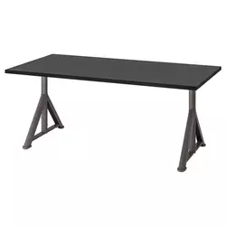 IDASEN Radni sto, crna/tamnosiva, 160x80 cm