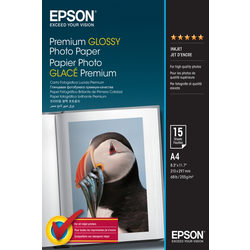 Epson Premium Glossy Photo Paper, DIN A4, 255g/m2, 15 Sheets