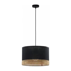 Luster na sajli PAGLIA 1xE27/15W/230V crna/ratan