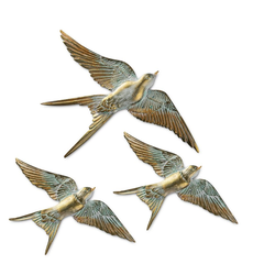 Aberto Design Zidna dekoracija Flying Swallow 1, 3 komada