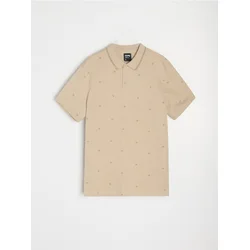 Sinsay - Polo majica sa all-over printom - BEŽ
