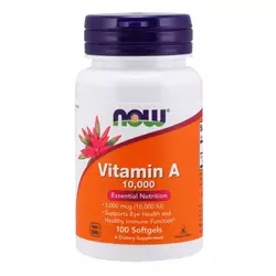 Vitamin A 10000 IU - NOW Foods 100 kaps.