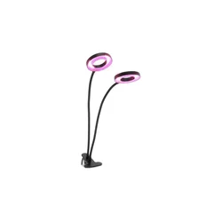 Fleksibilna LED prigušiva stolna lampa sa klipsom za uzgoj biljaka VITARO 2xLED/4W/230V crna