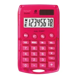 KALKULATOR REBELL STARLET BX  8M, PINK SOLAR+BAT.