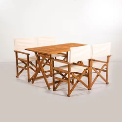 Hanah Home Baštenski set sto i 4 stolice MYR01, Krem