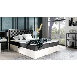 Boxspring postelja Wood 3 - 140x200 cm - nordijski tik