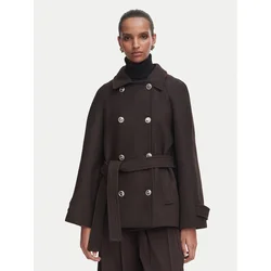 Rinascimento Volneni plašč CFC0131098003 Temno rjava Regular Fit