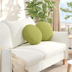 Jastučići za sjedenje 2 pcs Svijetlo zelena O40 x 13 cm tkanina
