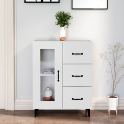 vidaXL Komoda bela 69,5x34x90 cm konstruiran les