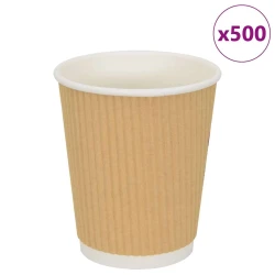 papirnate šalice za kavu 500 kom 8 oz 200 ml smeđe