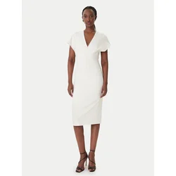 Patrizia Pepe Cocktail obleka 8A1663/A6F5-W409 Écru Regular Fit