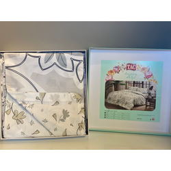 Tac Set posteljine Jamie, 160x220cm, Belo-zeleni