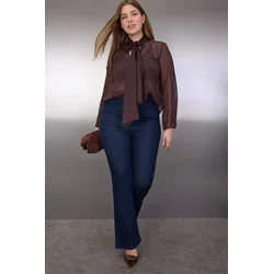 Trendyol Curve Ženska bluza Tbbaw26Af00070, Braon