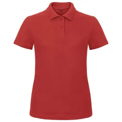 MAJICA KRATKI RUKAVI POLO B&C ID.001/WOMEN 180G CRVENA L