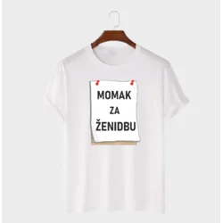 MAFIMI Muška majica Momak za ženidbu, Bela