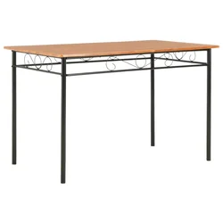 Vidaxl Jedilna miza rjava 120x70x75 cm mediapan
