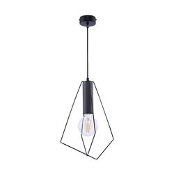 Jupiter 1644 - Luster na sajli KAIR 1xE27/60W/230V crna/grafit