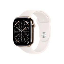 APPLE Watch S11 Cellular 46mm Gold Titanium Case with Light Blush Sport Band - M/L (mfd64rk/a)