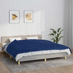 Vidaxl Obtežena odeja modra 155x220 cm 7 kg blago