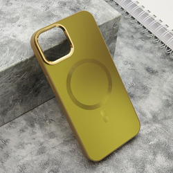Maska COLOR METAL MagSafe za iPhone 14/ zlatna