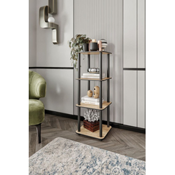 Hanah Home Polica za kuću Bookcase, 34x140x34 cm, Boje oraha