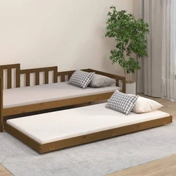 Okvir za krevet smeđa boja meda 80 x 200 cm od masivne borovine