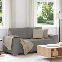 Dvosjed svijetlosiva 180x77x82 cm korduro tkanina