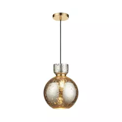 Endon 111336 - Luster na sajli 1xE27/10W/230V zlatna/dimljena crna