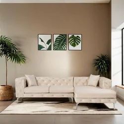 Atelier del Sofa Ugaona garnitura Como Eco, 270 cmx180 cm, Bež