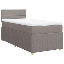 Vidaxl Box spring postelja z vzmetnico taupe 80x200 cm blago