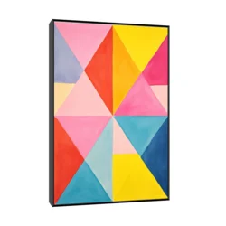Canvas Slika na platnu Zapanjujući mozaik, 50x75 cm, Sa ramom, Crna