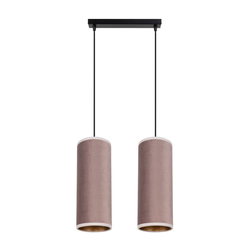 Luster na sajli AVALO 2xE27/60W/230V, ružičasta/bakarna