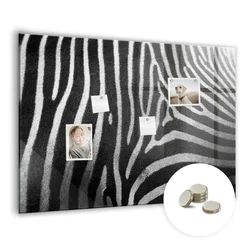 tulup.si Magnetna tabla za risanje Zebrast vzorec 100x70 cm
