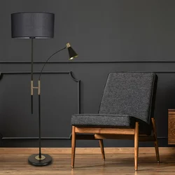 Aberto Design Podna lampa Forza, 165 cm, E27/E14, Crna