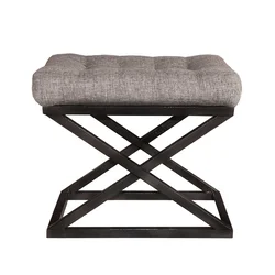 Atelier del Sofa Tabure 50x42x40cm, Crno-Sivo