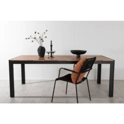 Venture Design Jedilna miza 75x205x90 cm črna
