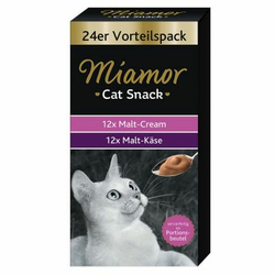 Miamor Pasta za mačke za izbacivanje dlaka i sa sirom, 24x15g