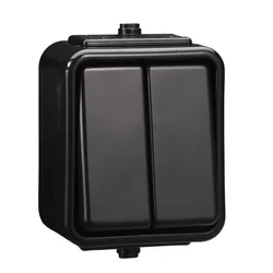 Schneider Electric Schneider Cedar črna - stikalo za lestenec IP44 WNt-500C05