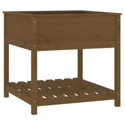 Sadilica s policom boja meda 82,5x82,5x81cm od masivne borovine