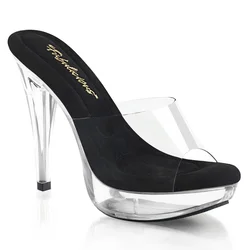 Pleaser Cocktail-501 Clr-Blk/Clr 42