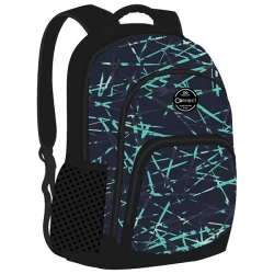 Ranac za školu Monochrome Mesh Brave Connect 39211 crno-zeleni