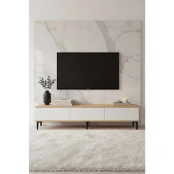 Hanah Home TV komoda Didema 180, 180 cm, hrast Sapphire / bela