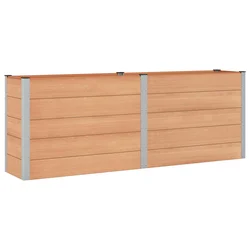 Povišena vrtna gredica Smeđa 250 x 50 x 91 cm