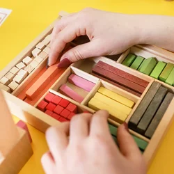 Matematički blokovi u drvenoj kutiji 4,5+
