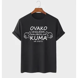 MAFIMI Ženska majica Ovako izgleda najbolja kuma, Crna