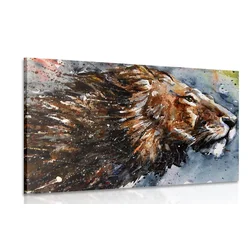 Slika kralj živali v akvarelu - 60x40