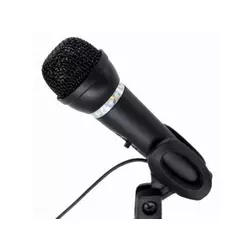 Gembird Condenser microphone with desk-stand, black