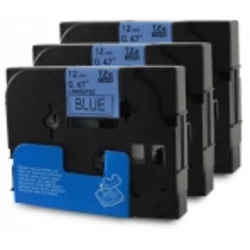 Komplet Brother TZe-531/TZ-531/PT/P-Touch 12mm kompatibilni trakovi (3) - črn izpis/moder trak