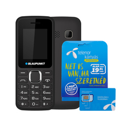 Blaupunkt FS-03 telefon odvisen od kartice, črno-sivi + Telenor Expressz kartica